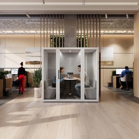 INBOX akusztikai irodai fülke 4 személyes, 2200 × 2200 × 1220 mm