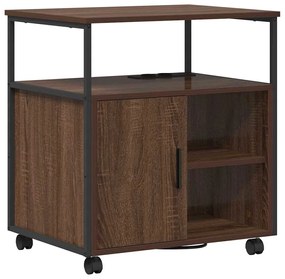 Irodai szekrény kerékkel barna tölgy 61 x 46 x 67 cm Faanyag