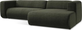 Zöld sarokkanapé (jobb oldali-heverő résszel) Ekahi – Makamii