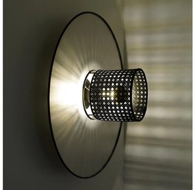 Duolla - Fali lámpa TOKYO RATTAN 1xE27/15W/230V átm. 50 cm ezüst/fekete
