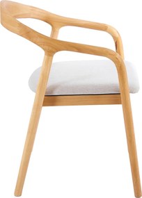 Szék, tömör fa, természetes/szürke, TOROL
