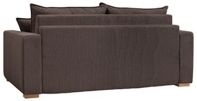 Barna kordbársony kinyitható kanapé 225 cm Augustin – Bobochic Paris