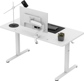 Állítható magasságú elektromos íróasztal 140 x 70 cm fehér