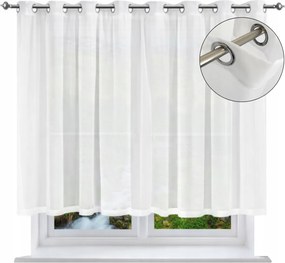 Kész függöny 400x170 fátyol fehér szegéllyel nappali konyha