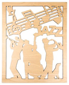 Vidám Fal |  Fából készült fali dekoráció Jazz együttes