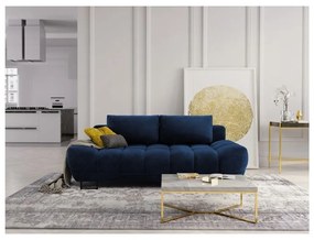 Cirrus királykék háromszemélyes kinyitható kanapé, bársony kárpittal - Windsor &amp; Co Sofas