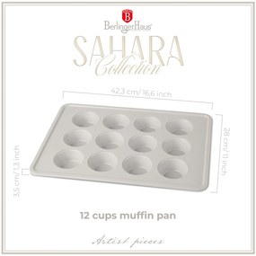 12 részes tapadásmentes muffin sütőforma Sahara Collection