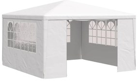 vidaXL fehér rendezvénysátor oldalfalakkal 4 x 4 m 90 g/m²