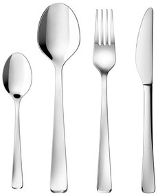 Ezüstszínű rozsdamentes acél evőeszköz készlet 24 db-os Clara – Tescoma