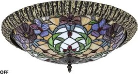 Beltéri mennyezeti lámpa e27 2x60w bronz/többszínű mirella