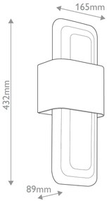 Kichler KL-SERENE-LED-W-NBR - LED Fali lámpa SERENE LED/16W/230V réz