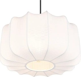 Fehér fém függőlámpa textil búrával ø 40 cm Madleine – Reality