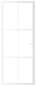 Fehér ESG üveg és alumínium beltéri ajtó 83 x 201,5 cm