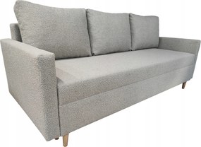 Szürke Összecsukható Kanapé Alvás Funkcióval Scandik Bouckle Tárolóval