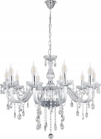 Elegáns csillár dekoratív kristályokkal, 10xE14 Cristallo Candellux