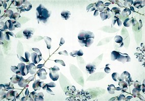 Fotótapéta színes virágokkal levelekkel 208 x 146