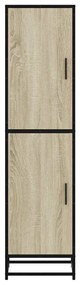 Highboard sonoma tölgy 35,5x35x139 cm gépelt fa és fém