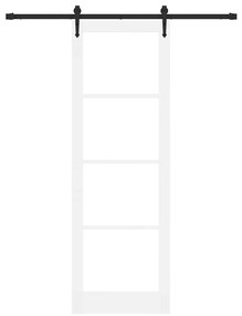 Egyszerű Csúszó Ajtó Fehér 78 x 232 cm Fa és fém