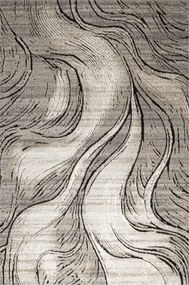 Bézs Szőnyeg Krém Hullámok Vonalak Kétszintes Nappali Matara 100x200 cm