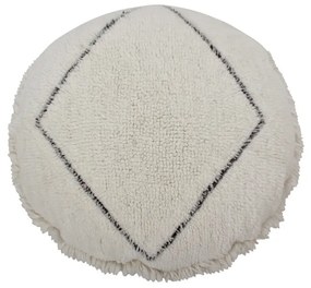 Fehér gyapjú puff Berber Soul – Lorena Canals