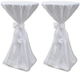 Asztal Borító Fehér Burgundy 70 cm Szalaggal 2 db