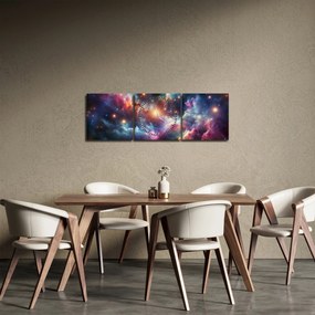 Kép - Sötét univerzum (órával) (90x30 cm)