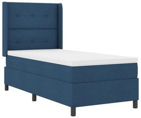 Boxspring Ágy Matraccal és LED Kékkel 90x200 cm Szövet