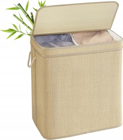 Szabadonálló szennyestartó kosár Songmics 130l barna