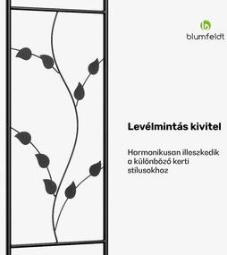 FloraBelle Curve rózsaszín boltív, dekoratív levélminták, időjárásálló, segédeszköz kúszónövényekhez