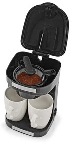 Nedis KACM140EBK - Kávégép két csészéhez 450W/230V 0,25 l