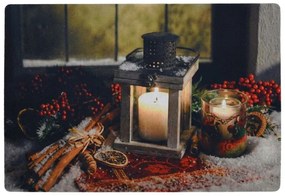 Karácsonyi lábtörlő RUSTIC WELCOME 38x58 cm - több változatban Változat: Gyertya