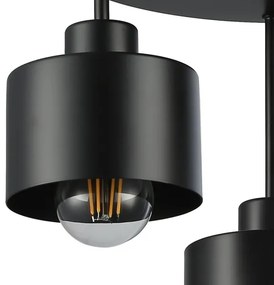 Csillár 3xE27/35W/230V átm. 30 cm fekete