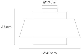 Lucide 21135/01/38 - Mennyezeti lámpa TRIBUTE 1xE27/40W/230V krémes