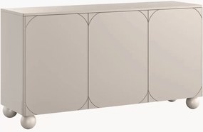 Sonatia II háromajtós komód 150 cm - kasmír / gömb alakú lábak