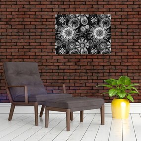 Kép - Fekete és fehér gyűszűvirág (70x50 cm)