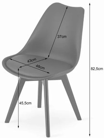 BALI MARK 4 db bézs étkezőszék készlet