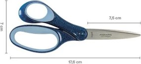 Olló, iskolai, 18 cm, balkezes, FISKARS, csillámos kék (IF1067862)