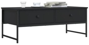 fekete szerelt fa dohányzóasztal 101x49x39,5 cm
