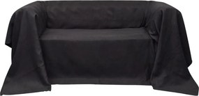 vidaXL Antracitszürke mikro-velúr kanapéhuzat védő 140 x 210 cm