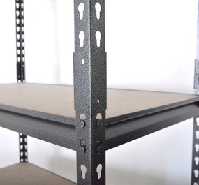 ROJAPLAST Polcos állvány  90 x 45 x 180 cm  fekete