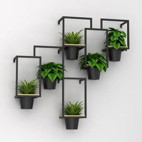 Fali virágcserép 46x36 cm fekete