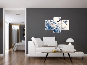 Kép - Kolibrik a virág felett (90x60 cm)