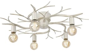 Mennyezeti lámpa GARNISH 5xE27/15W/230V fehér/patinás