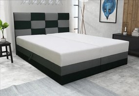 Dizájnos MARLEN ágy 140x200, szürke + fekete