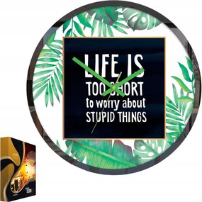 Modern stílusú falióra Akril Green Positive Kerek Kvarc