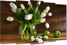 Vászonkép 150x95 Fehér tulipánok