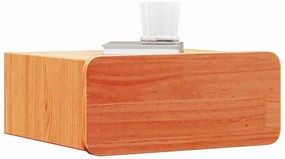 Éjjeli asztal 2 pcs Viaszbarna 39 x 34 x 16.5 cm Tömör fenyőfa