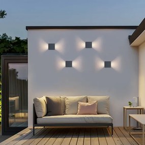 Brilagi - LED kültéri fali lámpa DOUBLERAY LED/6W/230V antracit IP54