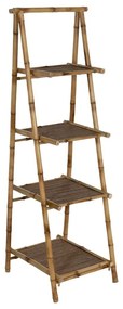 Natúr színű bambusz polcos állvány 48x152x50 cm Manali – Ixia