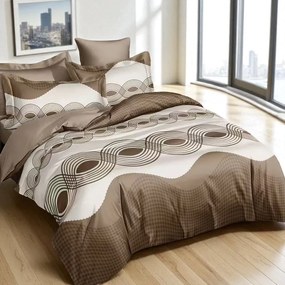 Pamut ágynemű Homa REZOR BROWN 7 részes 140X200 cm